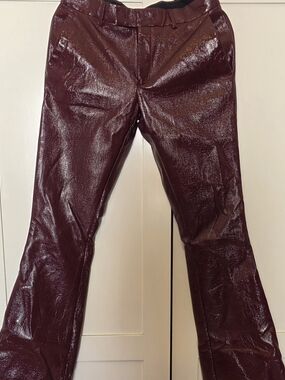 ASOS Glossy Wine-Red Men's Trousers